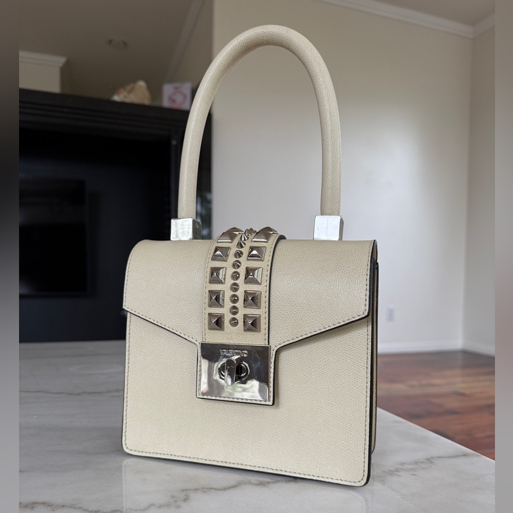 Valentino By Mario Valentino Cream Silver Mini Bag